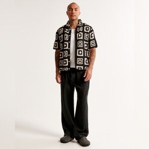 NWT men’s Abercrombie breezy pant size M Long in black